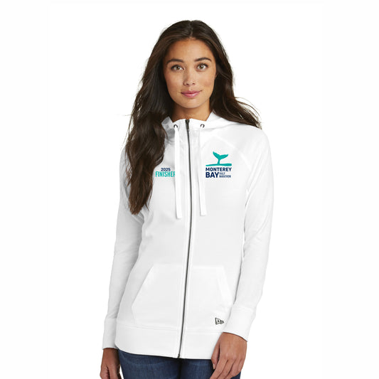 MBH Women's New Era Zip Hoody -White- 2025 Finisher Embr.