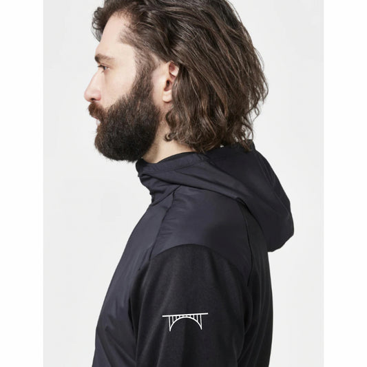 BSIM Men's CRAFT Zip Eco Hooded Shell -Black- Embroidery