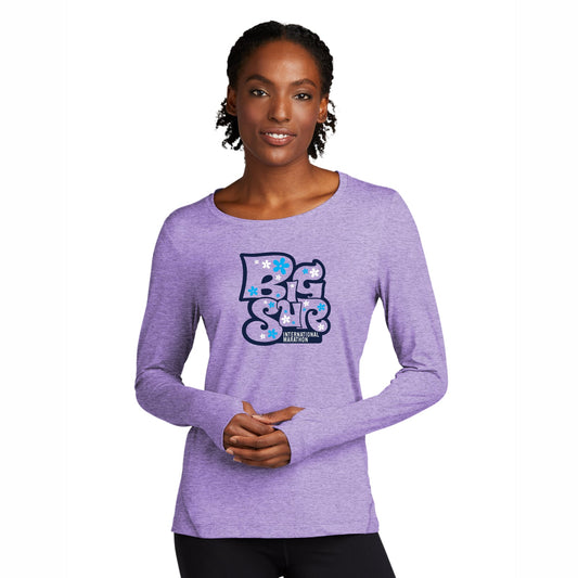 BSIM Women's LS Stretch Tee -Hyacinth- Flowers