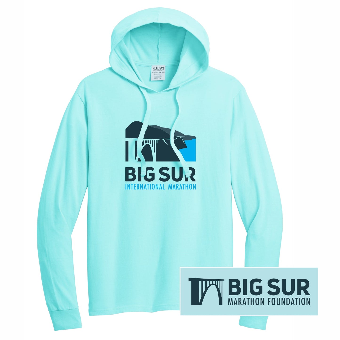 BSIM Adult LS Garment-Dyed Sun Hoody -Glacier- Classic