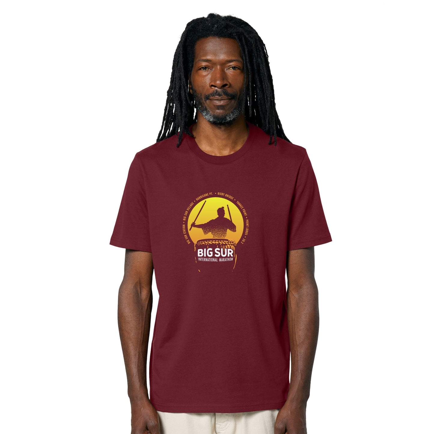 BSIM Adult Organic Cotton Tee -Burgundy- Taiko