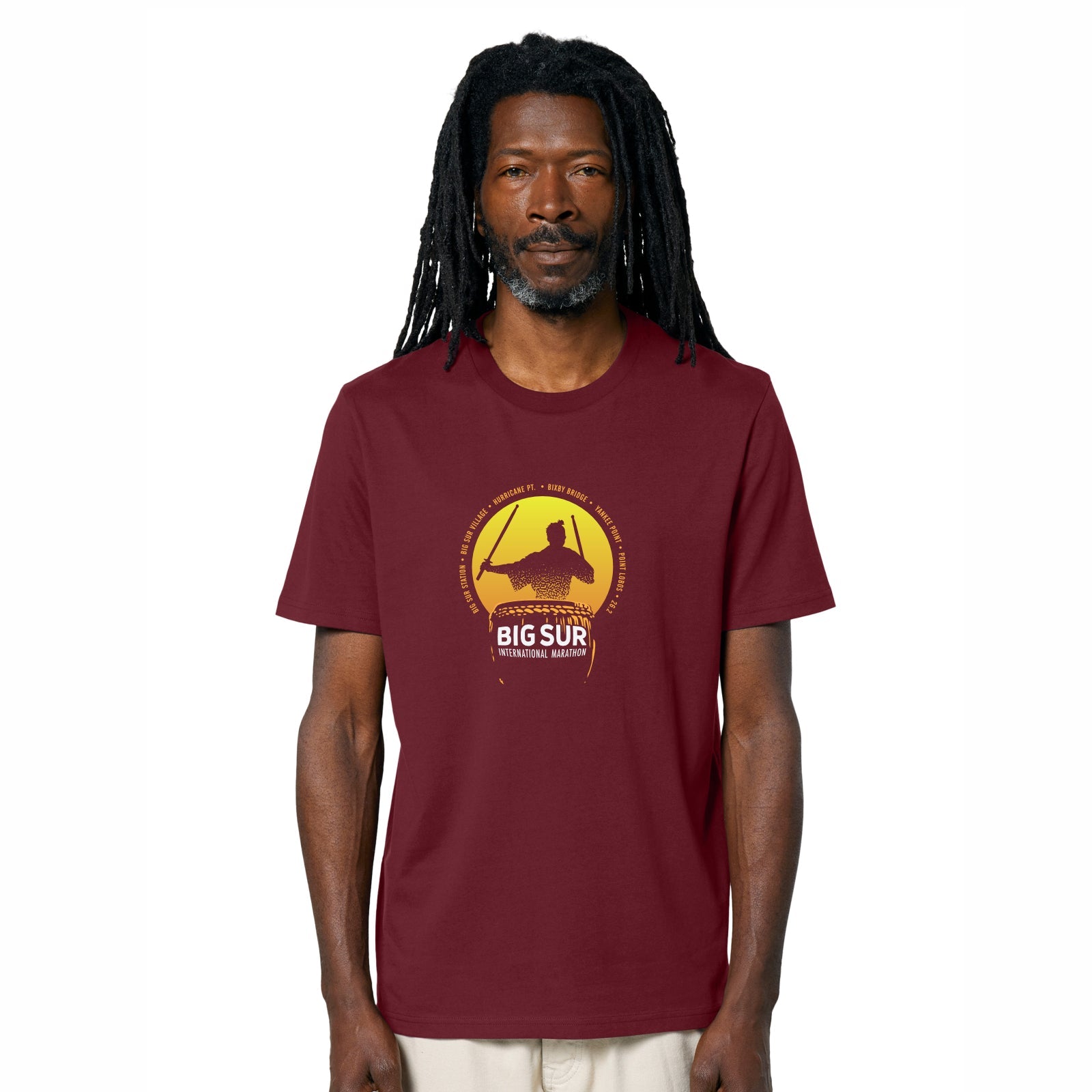 BSIM Adult Organic Cotton Tee -Burgundy- Taiko