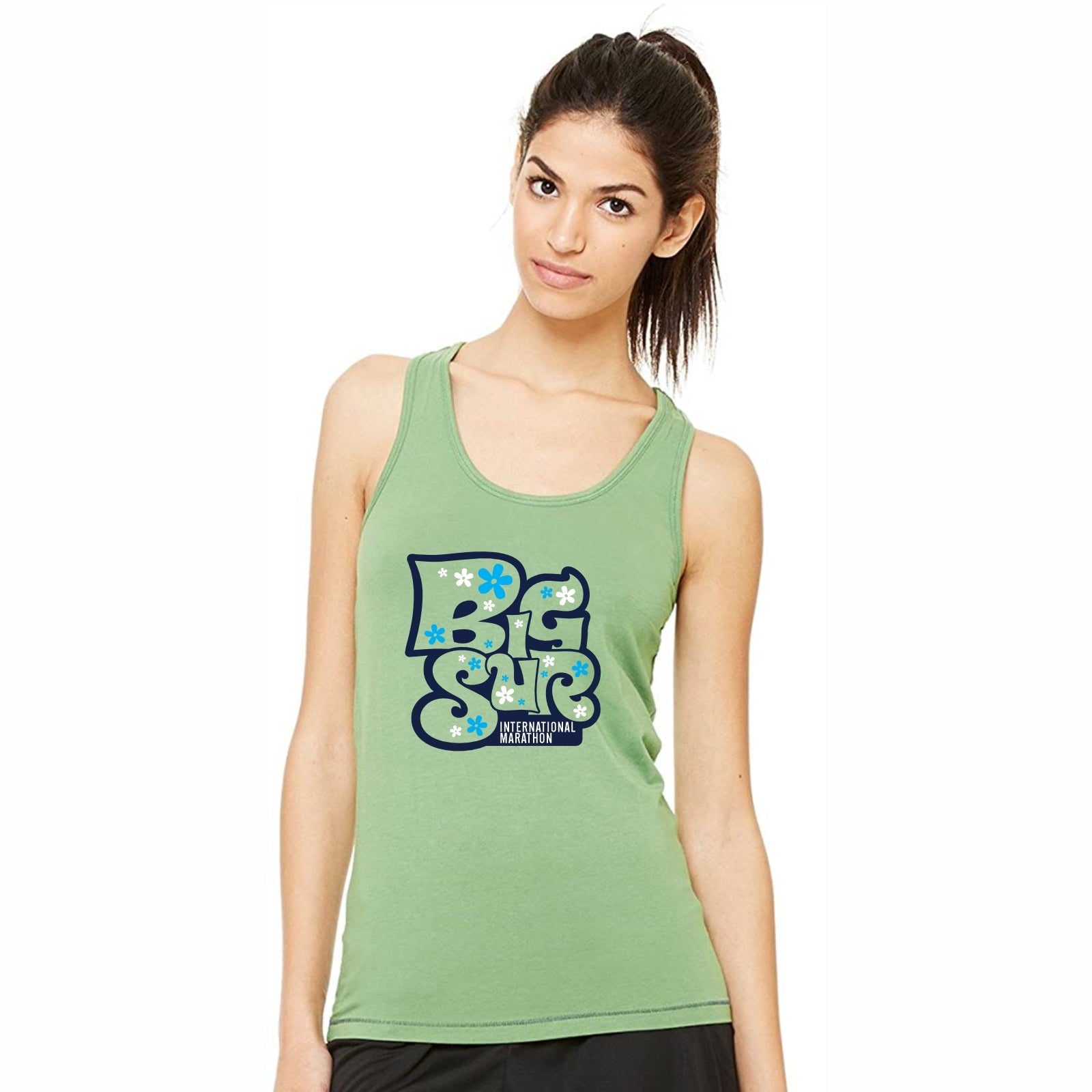 BSIM Women's ALO Bamboo Singlet -Leaf- Flowers