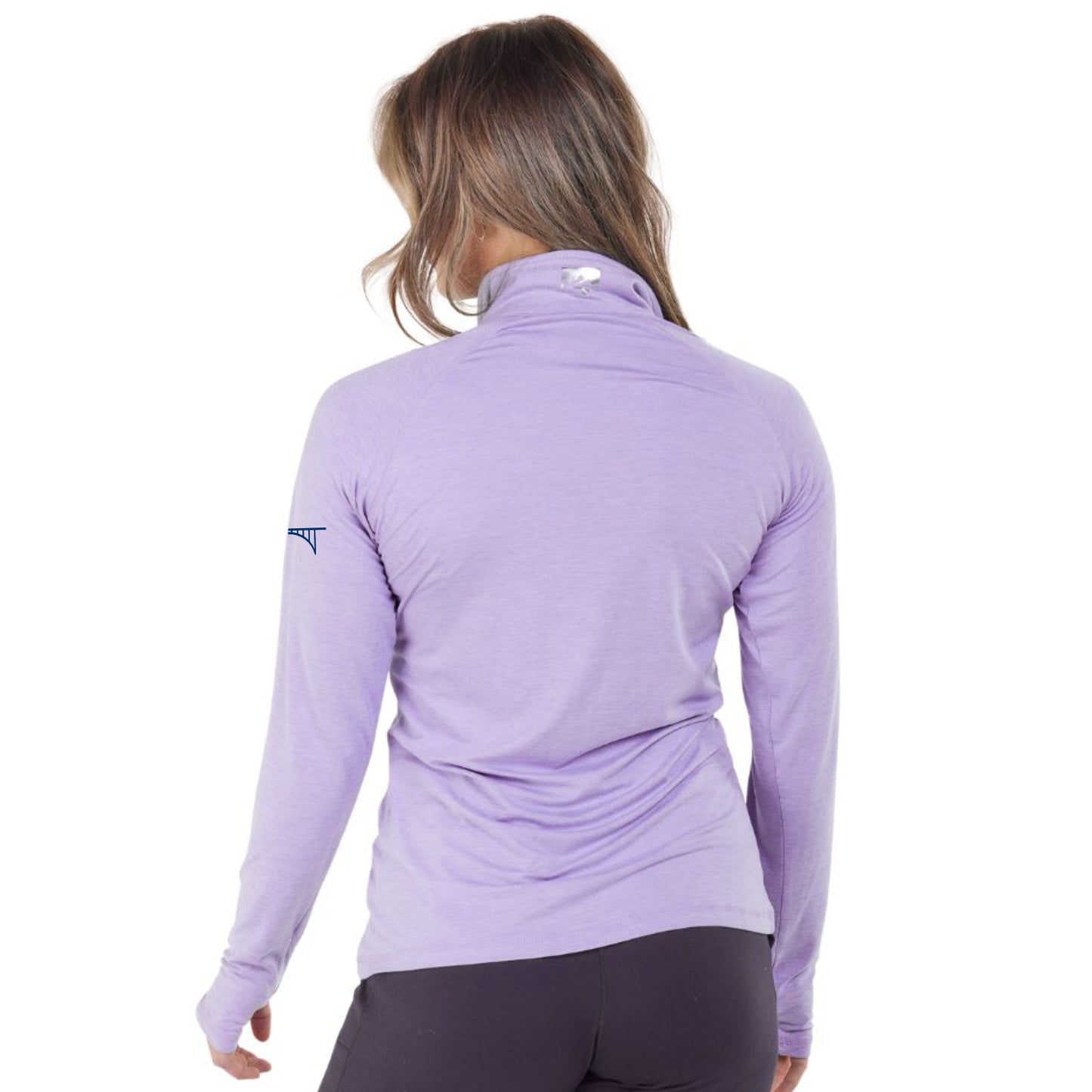 BSIM Women's Sueded Eco 1/4 Zip -Lavender- Embroidery