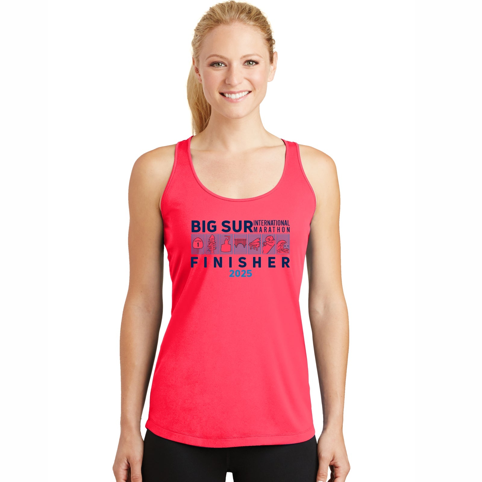BSIM Women's Tech Singlet -Hot Coral- 2025 Finisher