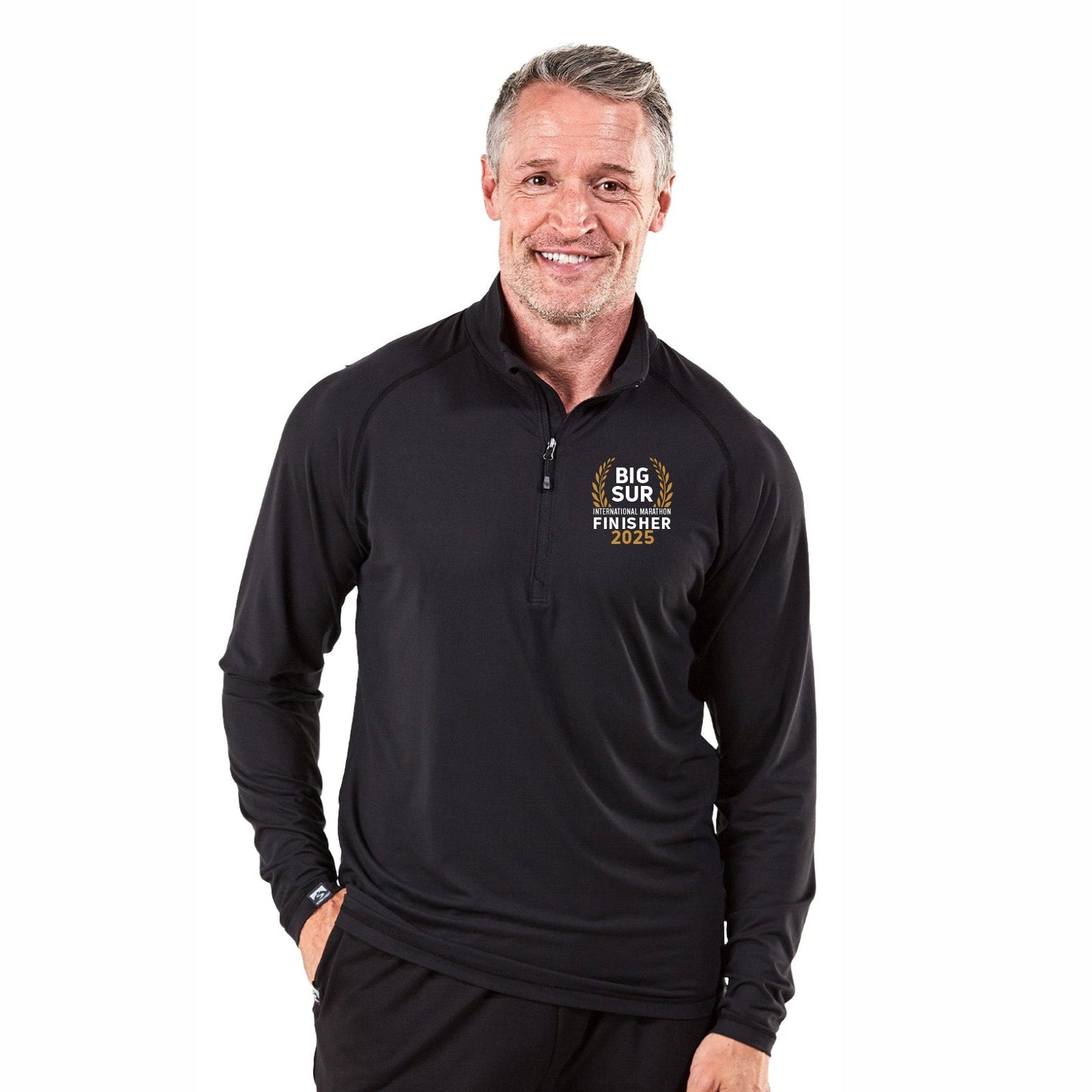 Men's Sueded Eco 1/4 Zip -Black- 2025 Finisher