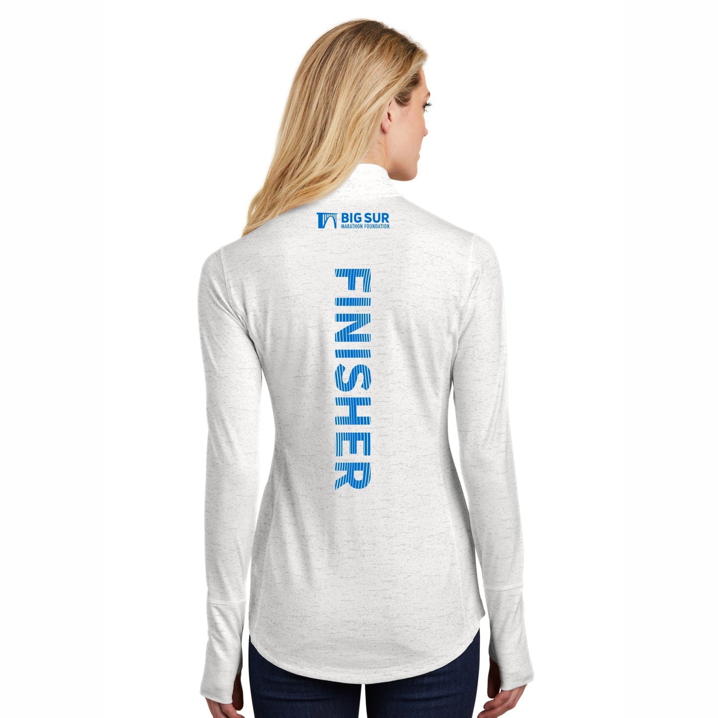 Women's Tech Reflective 1/2 Zip -White- 2025 Finisher