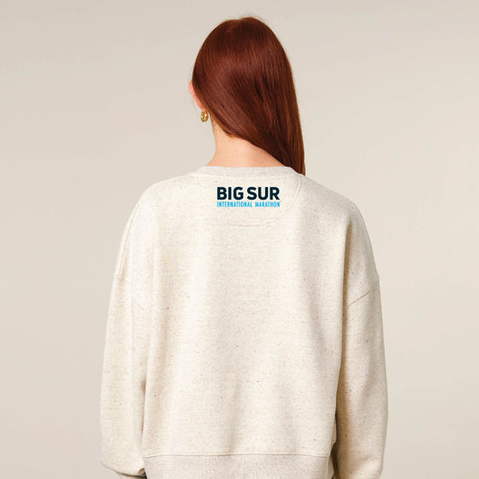 BSIM Women's Fleece Crew -Eco Heather- Center Embroidery