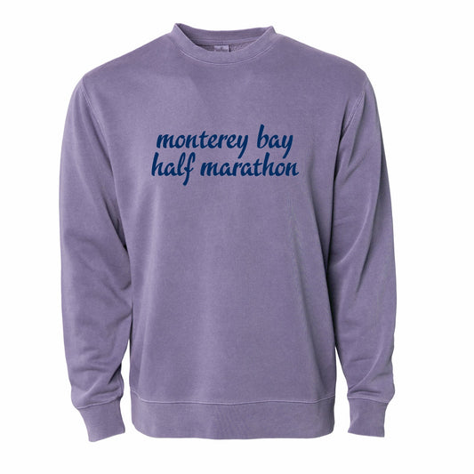 MBH Adult Pigment-Dyed Crew -Plum- Embroidery