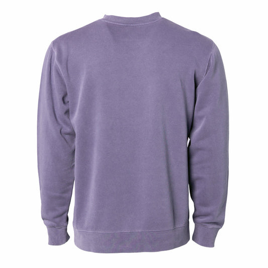 MBH Adult Pigment-Dyed Crew -Plum- Embroidery