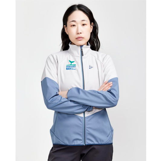 MBH Women's CRAFT Zip Soft Shell -Ash/Flow- Embroidery