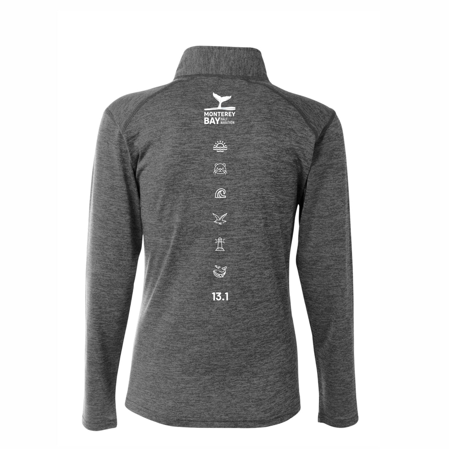 MBH Women's Space-Dye 1/4 Zip -Charcoal- LCP