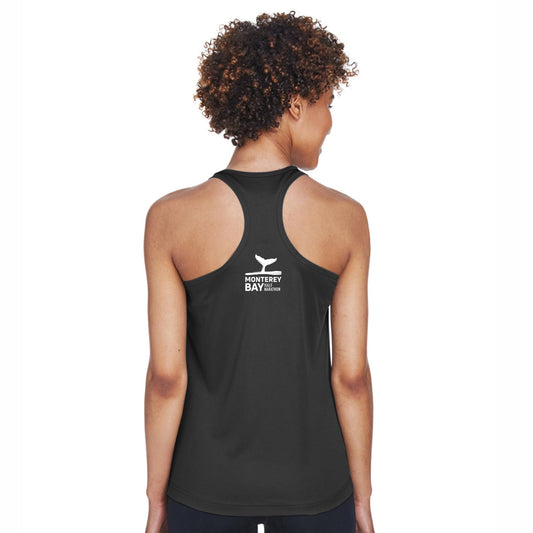 MBH Women's Tech Racerback Singlet -Black- Sunset