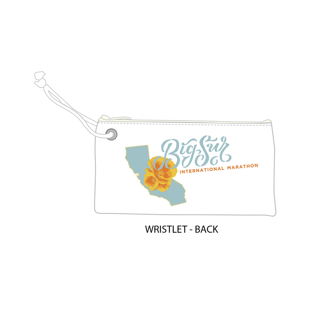 Big Sur International Marathon Wristlet Bag, Recycled Dacron Sail Material - BSIM Store