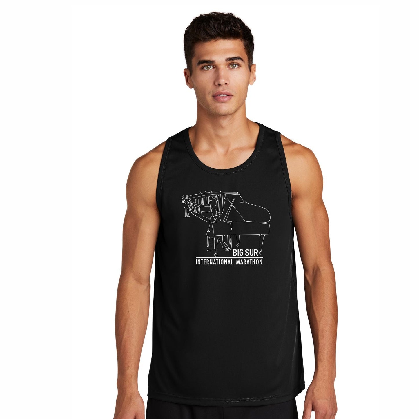 BSIM Men's Tech Tank -Black- Piano