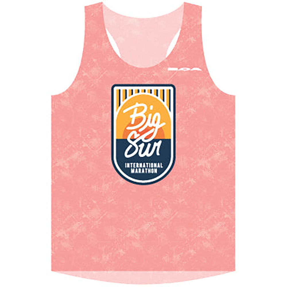 Big Sur Marathon Women's Hypersoft Interval Singlet, Pink Scratch - BSIM Store
